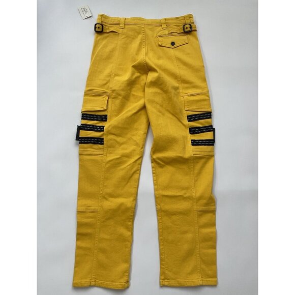 Guess Men’s Places+Faces Cargo Jeans Relaxed Fit Comfort Stretch Yellow Size 30 - Picture 8 of 12